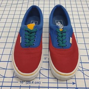 Vans Unisex Color Block Sneakers Men's 7 Women's 8.5 Blue/Red/Green/Gold